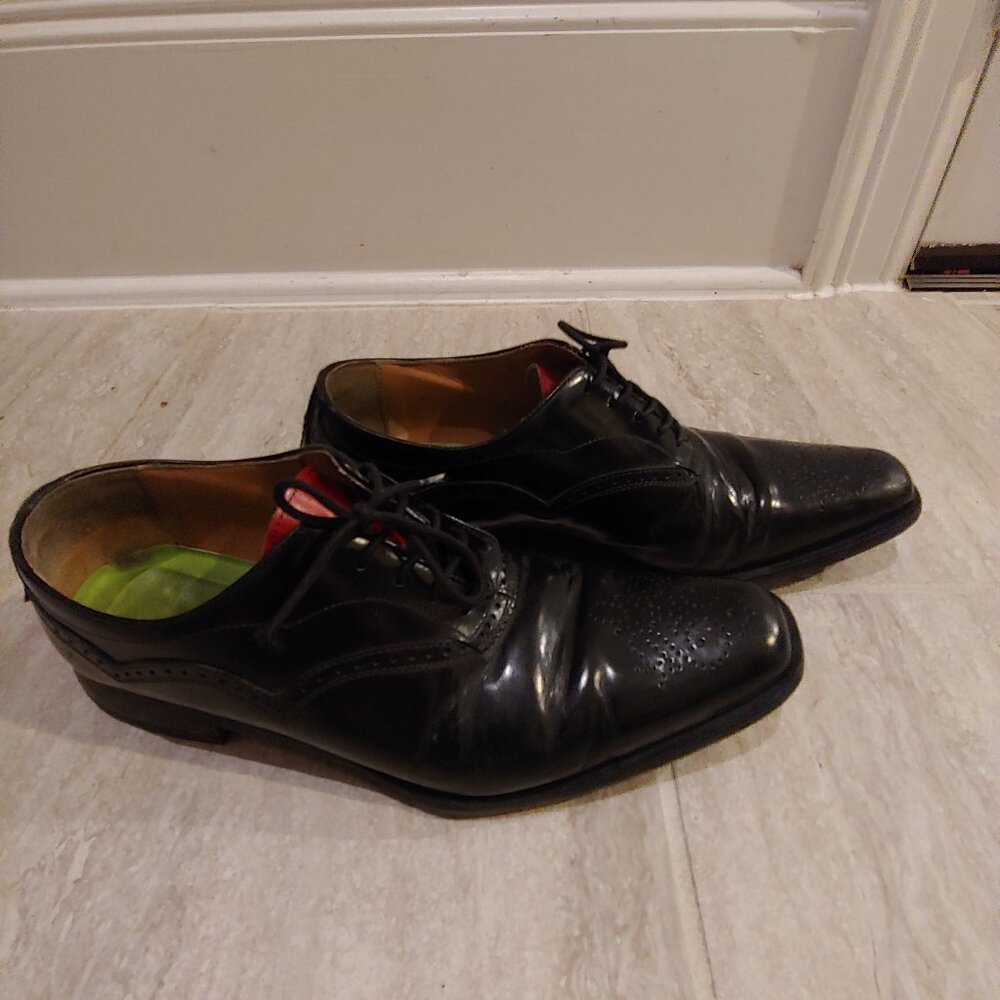 Oliver Sweeney Mens Black Leather Casual Shoes Size 7